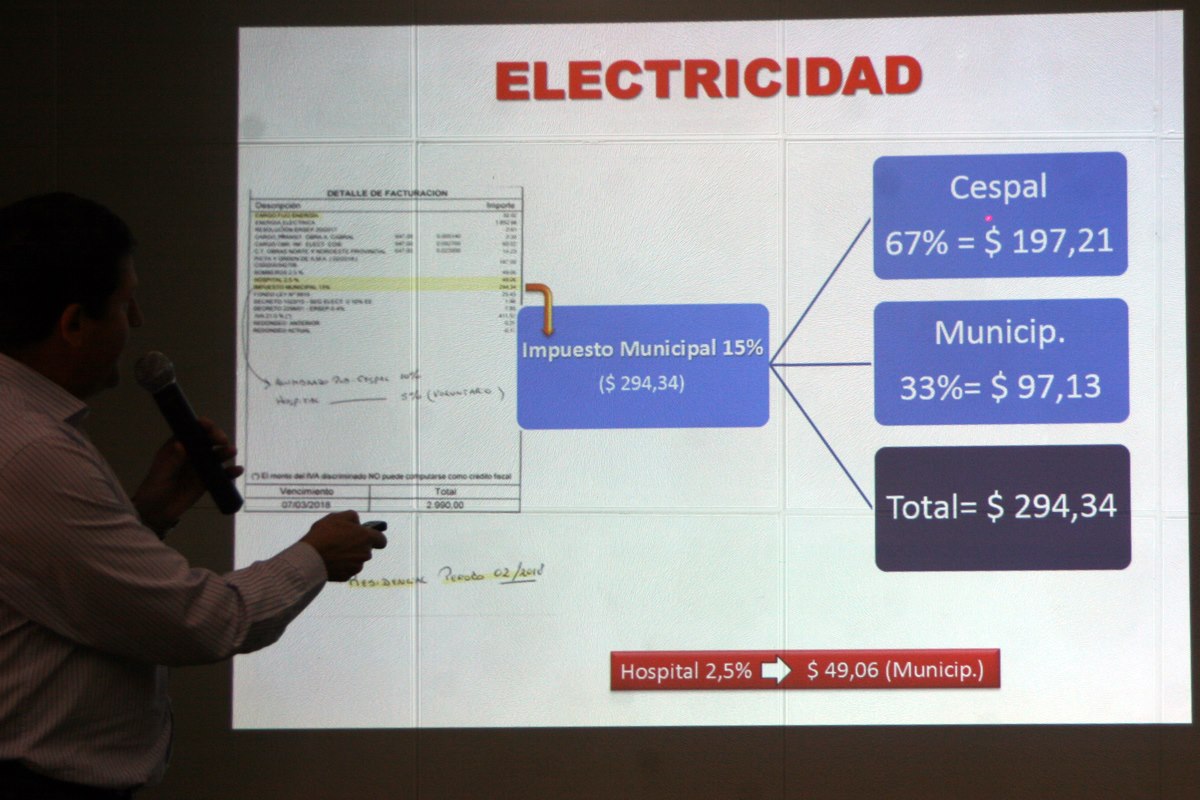 Cravero habló sobre los impuestos municipales en la factura de la luz