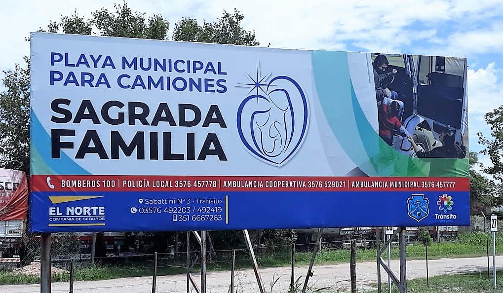 Tránsito: Nuevo cartel para la futura playa de camiones