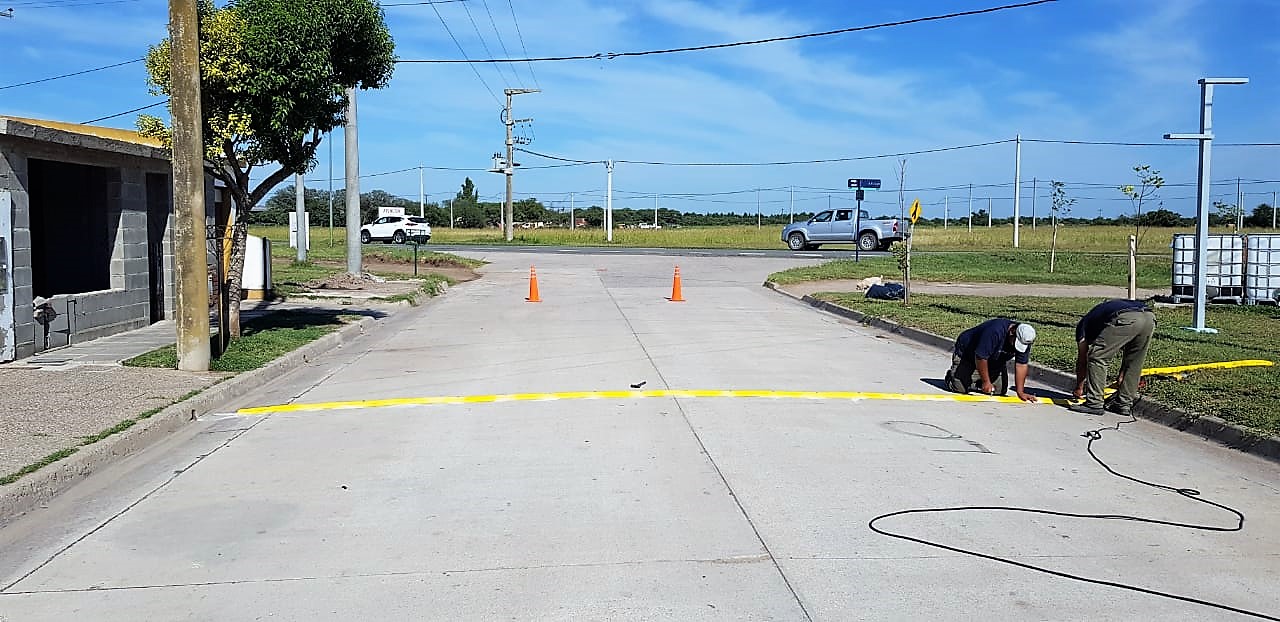 Tránsito: Se colocaron reductores de velocidad