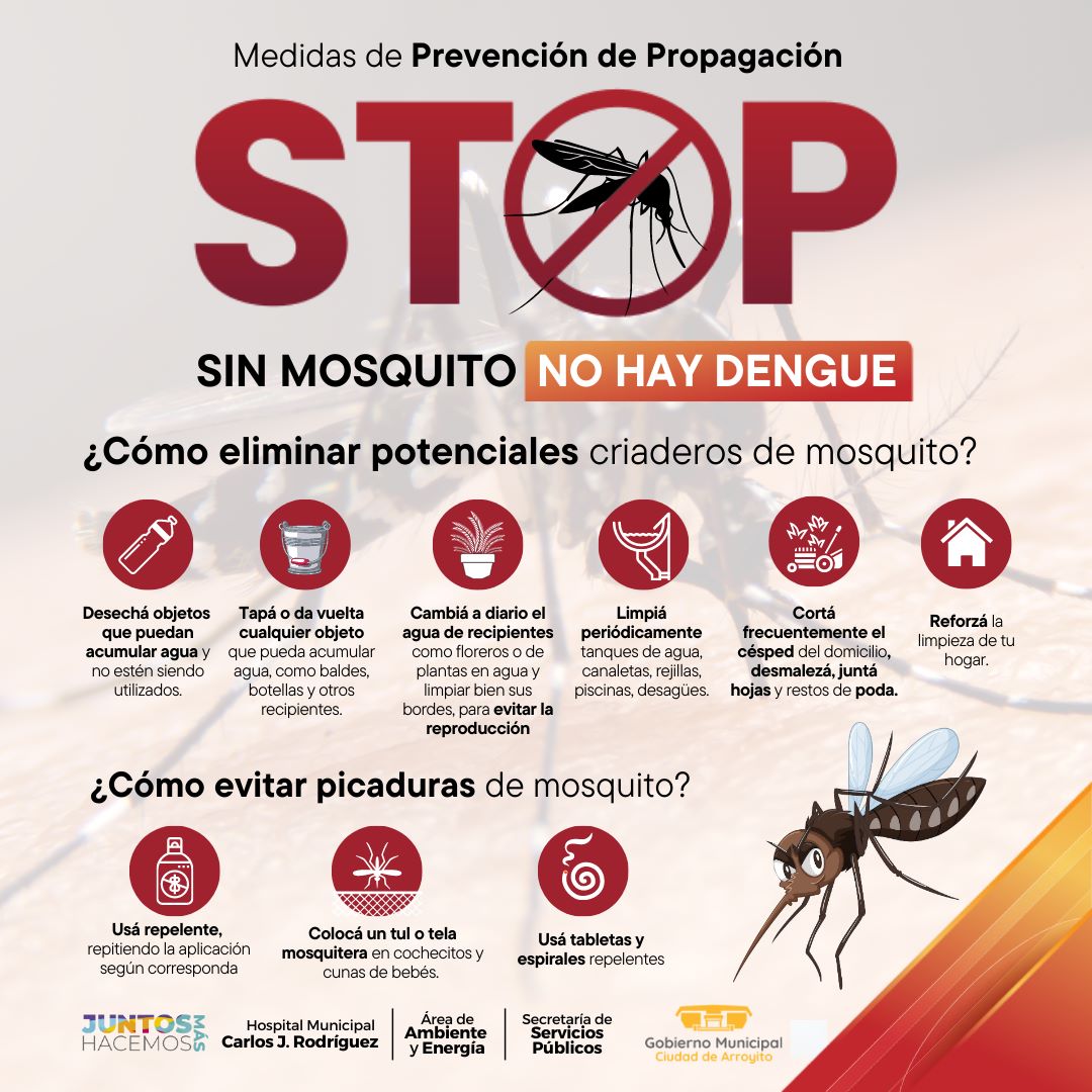 Arroyito: Medidas de prevención para evitar propagación del Dengue