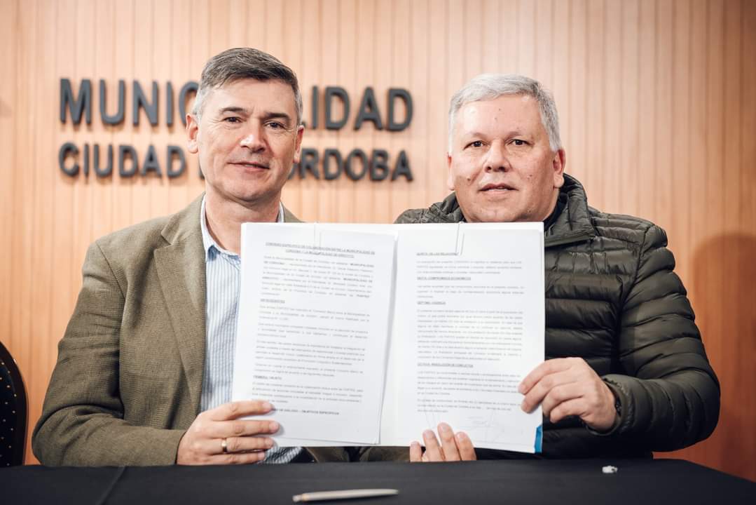 Benedetti y Passerini firmaron convenios de vinculación entre ciudades
